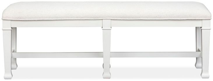 Crownfall Whisper White Upholstered Bench
