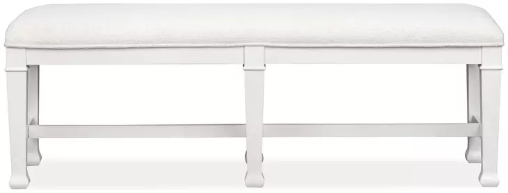 Crownfall Whisper White Upholstered Bench