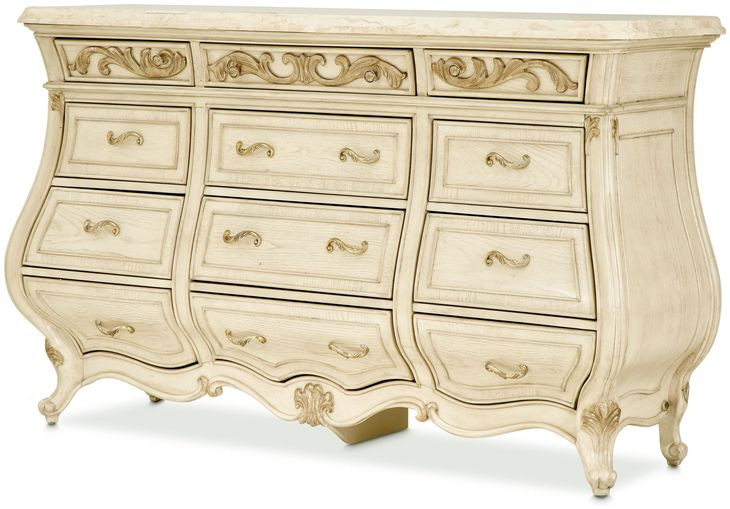 Platine de Royale Champagne 12 Drawer Dresser