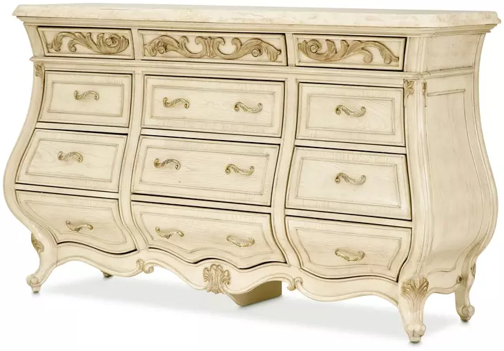 Platine de Royale Champagne 12 Drawer Dresser