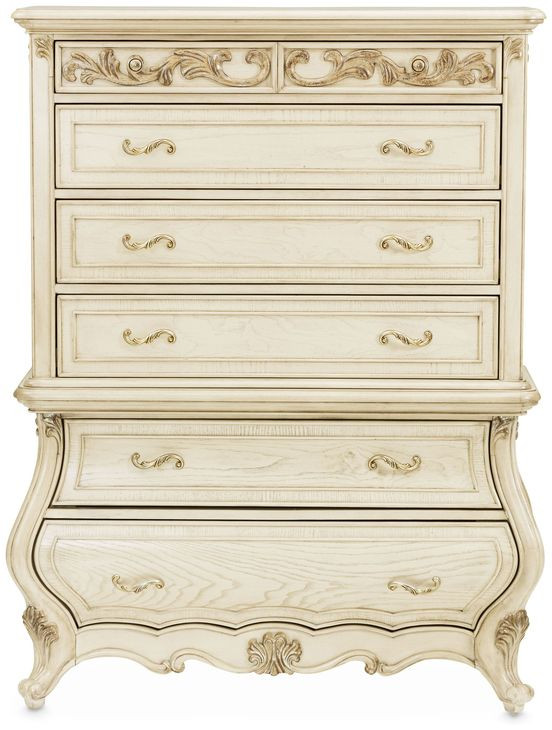 Platine de Royale Champagne 6 Drawer Chest