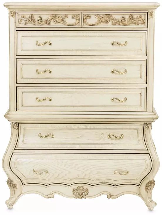 Platine de Royale Champagne 6 Drawer Chest