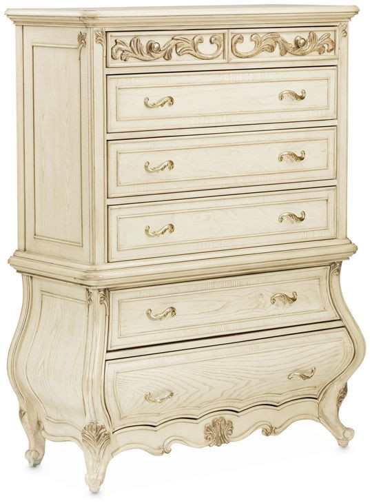 Platine de Royale Champagne 6 Drawer Chest