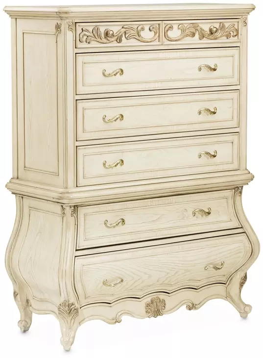 Platine de Royale Champagne 6 Drawer Chest