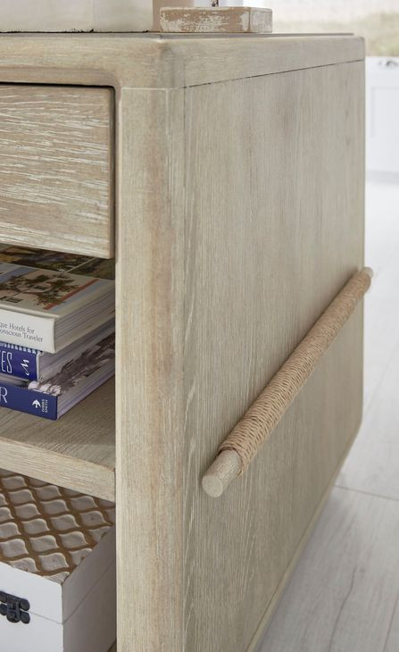 Sunset Cove Sanibel Brown Rectangular Chairside End Table