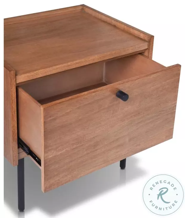 Kyra Chestnut 1 Drawer Nightstand