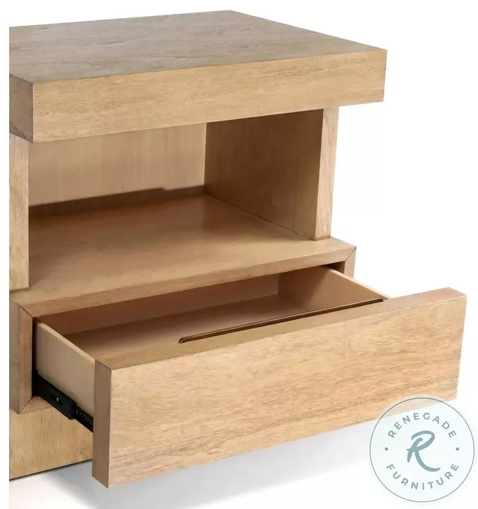 Mona Oak 1 Drawer Nightstand