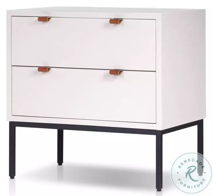 Wilma White 2 Drawer Nightstand