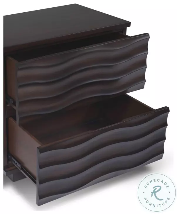 Ruby Antique Brown 2 Drawer Nightstand