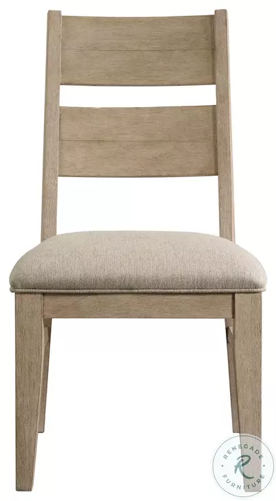 Nash Weathered Sand Panel Back Side Chair Set of 2