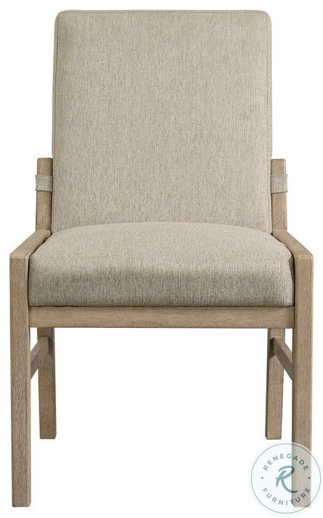 Nash Weathered Sand Upholstered Back Side Chair Set of 2