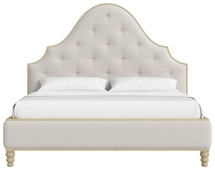 Haven Sundrenched Oak and Ivory Upholstered Panel Bedroom Set