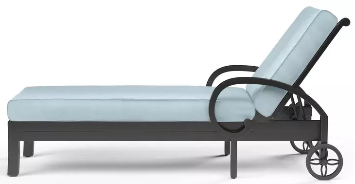 Monterey Canvas Skyline 78" Outdoor Chaise Lounge with Self Welt