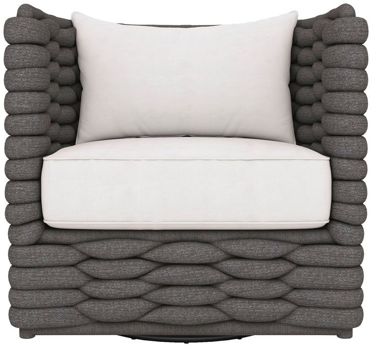 Wailea White Performance Fabric Outdoor Swivel Chair