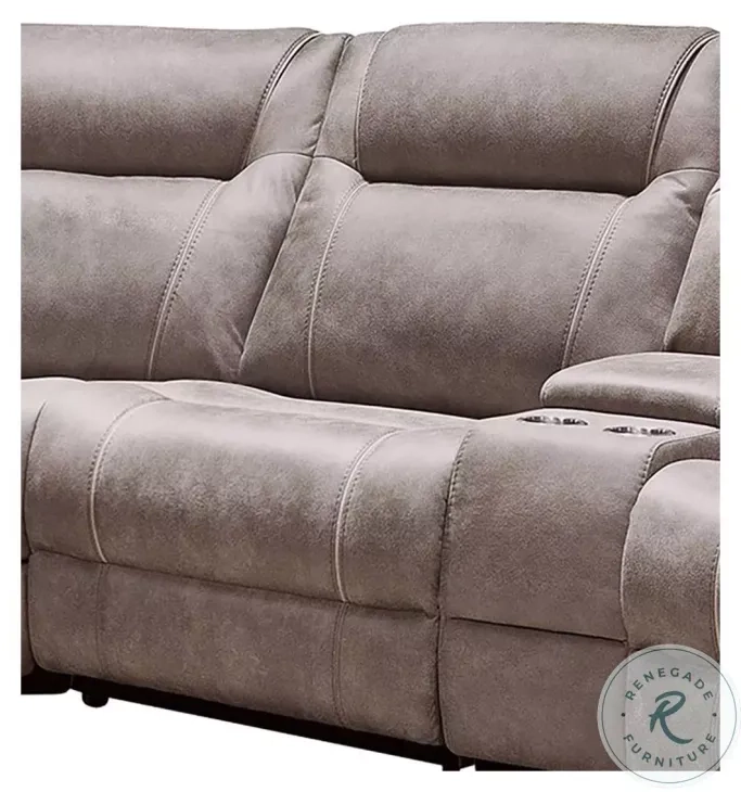 Finn Desert Taupe Performance Fabric 7 Piece Modular Reclining Sectional