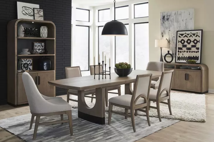Tristan Swiss Coffee 108" Extendable Rectangular Dining Table