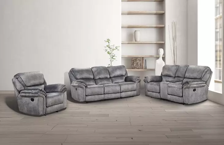 Themis Gray 81" Manual Reclining Loveseat