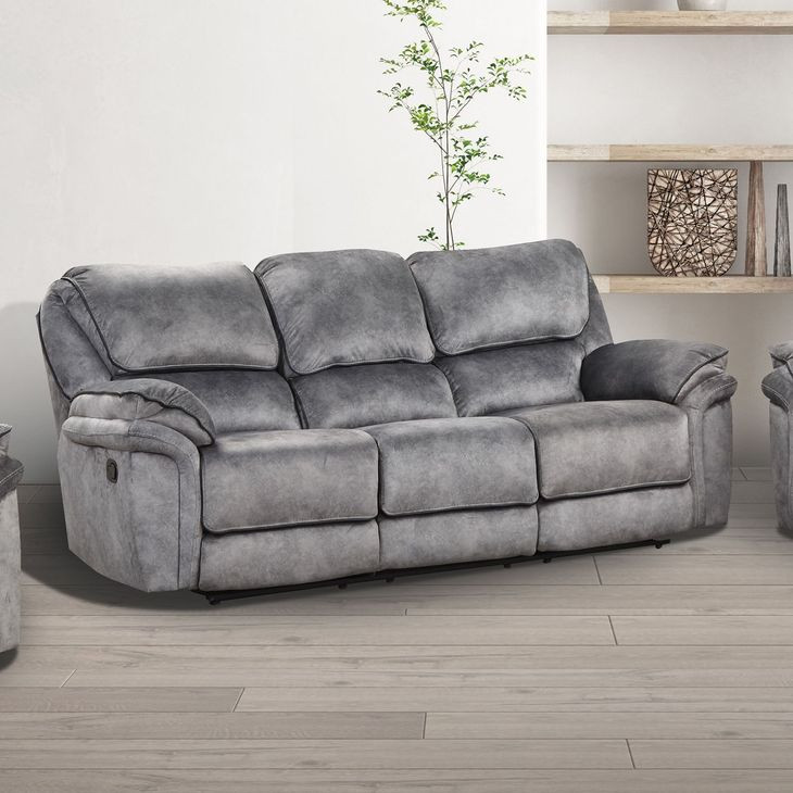 Themis Gray Manual Reclining Living Room Set