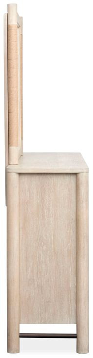 Sunset Cove Sanibel Brown and Cream Upholstered Panel Bedroom Set