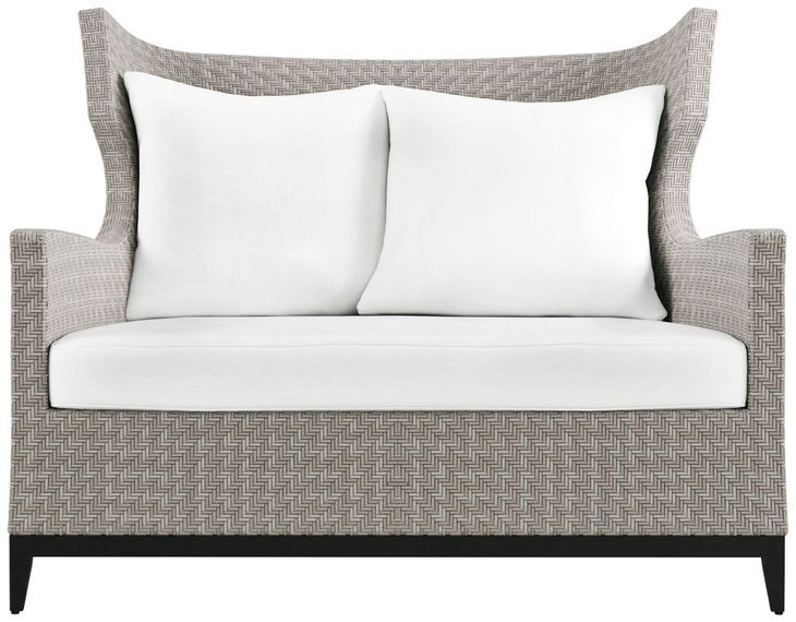 Captiva White Performance Fabric Outdoor Lounge Chair with Pillows