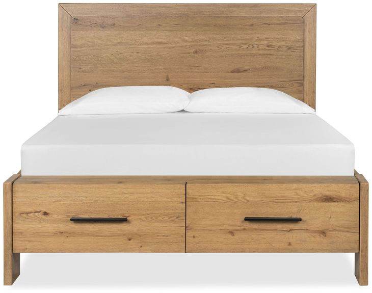 Davenport Rustic Caramel Queen Storage Panel Bed