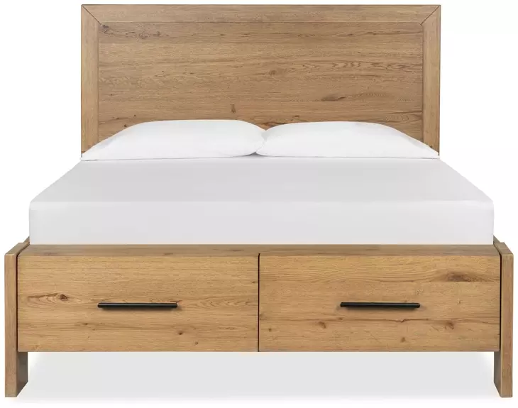 Brookstone Rustic Caramel Queen Storage Panel Bed