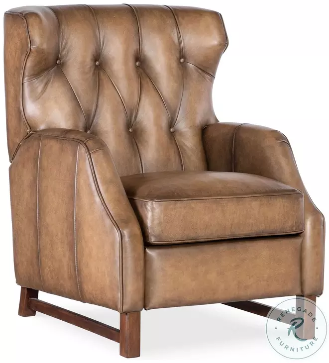 Rockwell Light Brown Leather Recliner