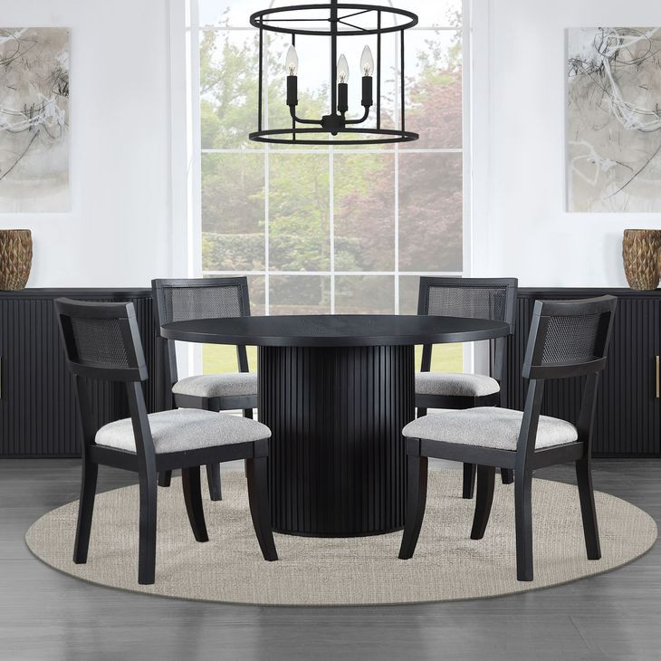 Colvin Black Round Dining Room Set
