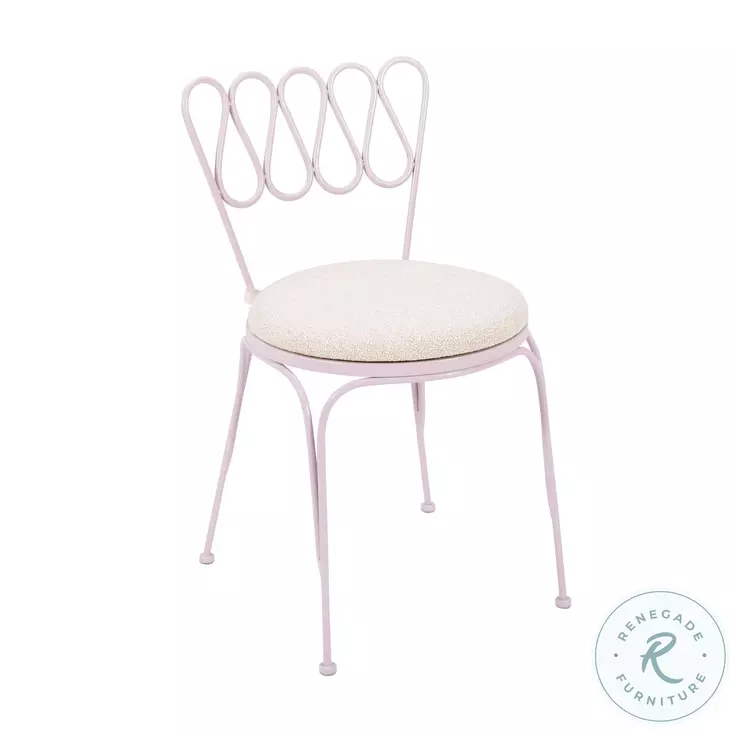 Erica Pink Wrought Iron Outdoor Chair