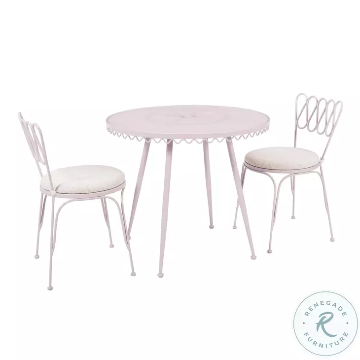 Erica Pink Wrought Iron Outdoor Chair