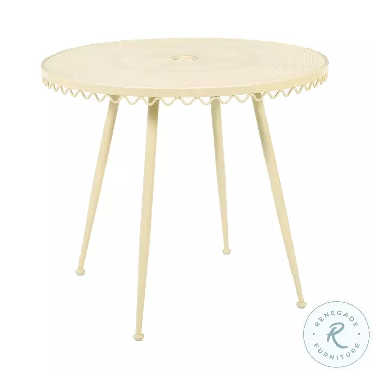 Erica Cream Wrought Iron Outdoor Cafe Table