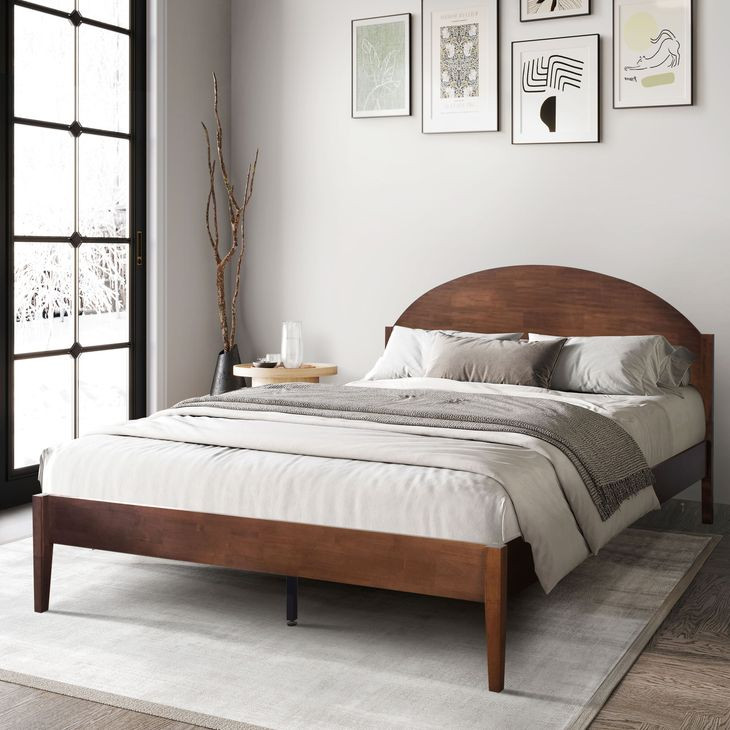 Rowland Walnut Queen Platform Bed