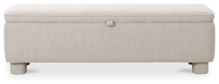 Ichigo Light Gray Upholstered Storage Bed Bench