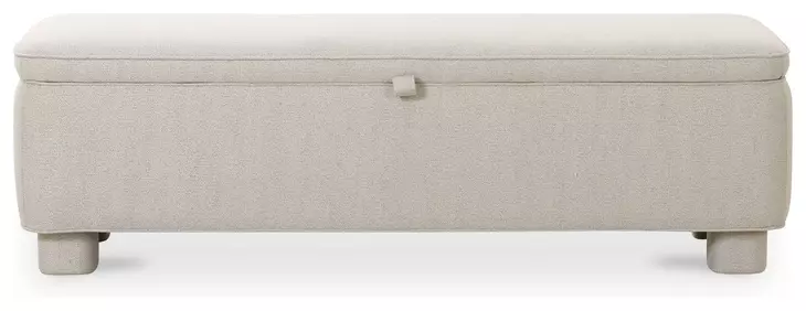 Ichigo Light Gray Upholstered Storage Bed Bench
