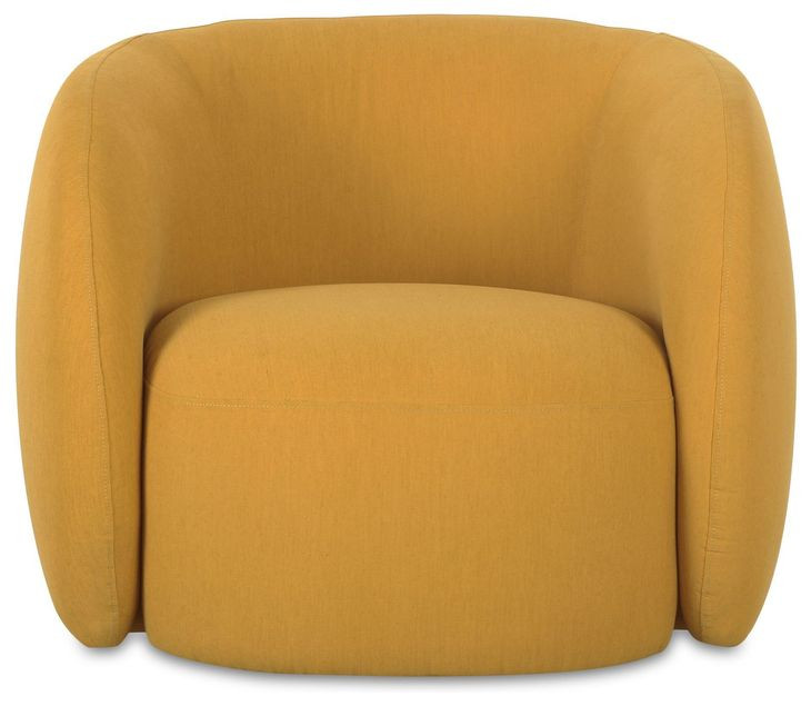 Rae Deep Yellow Upholstered Outdoor Accent Chair