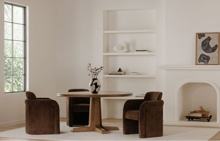 Mesto Dark Brown Upholstered Dining Chair