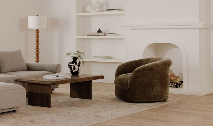 Thora Dark Green Upholstered Lounge Chair
