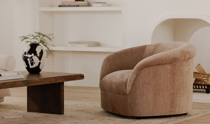 Thora Blush Upholstered Lounge Chair