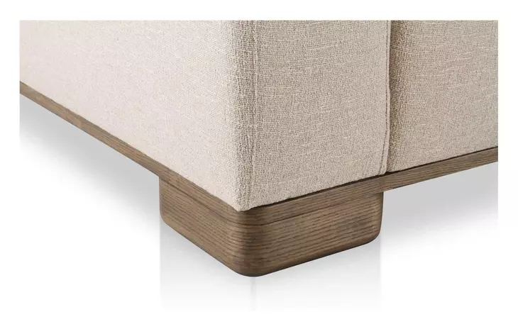 June Oatmeal Performance Fabric 5 Piece Modular Dream Sectional with Pillows