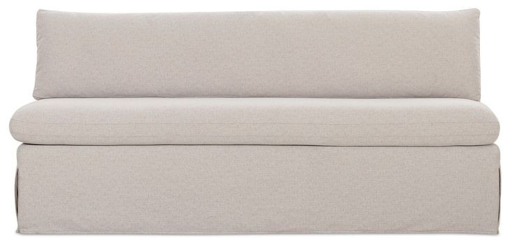 Fable Beige Upholstered Dining Bench
