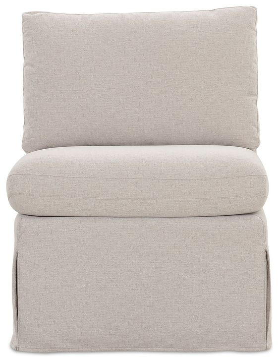 Fable Beige Upholstered Slipcover Dining Slipper Chair