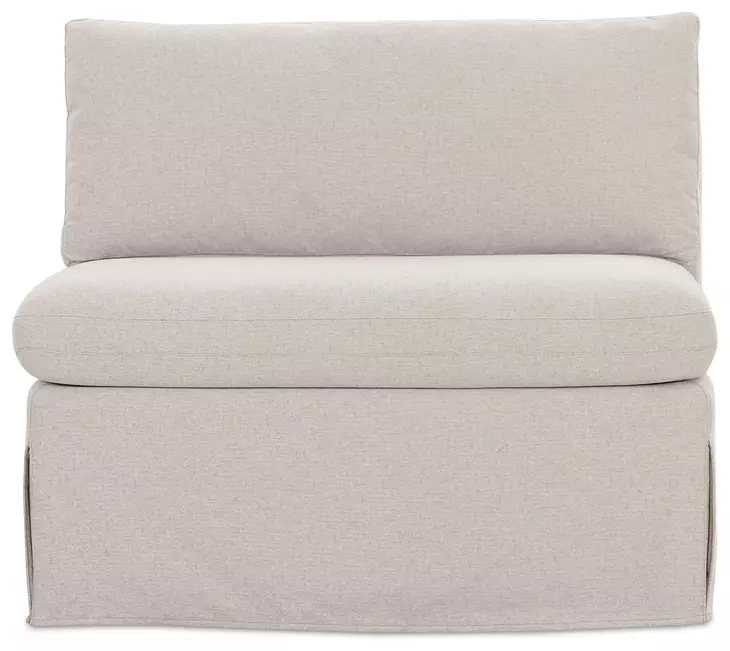 Fable Beige Upholstered Slipcover Dining Chair and Half