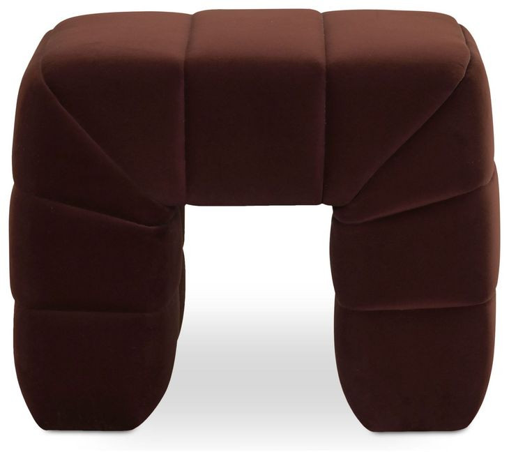 Verity Warm Brown Upholstered Stool