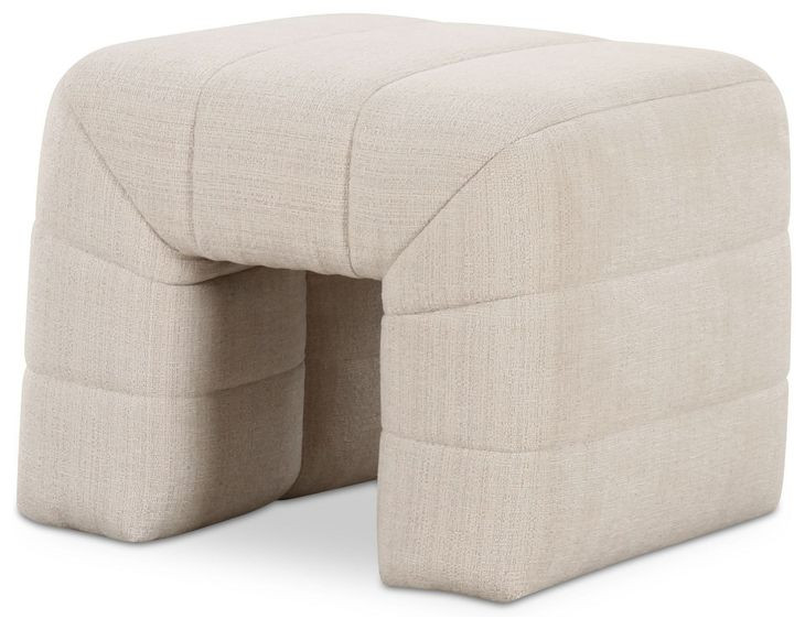 Verity Oatmeal Upholstered Stool