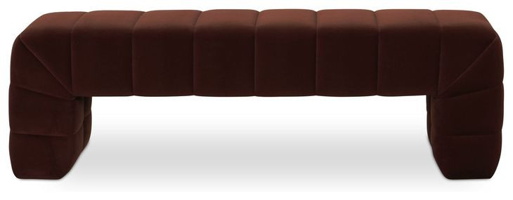 Verity Warm Brown Upholstered Bed Bench