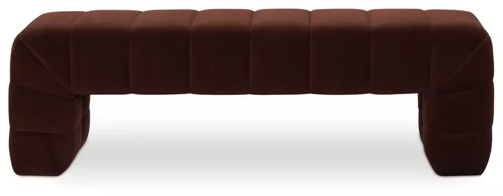 Verity Warm Brown Upholstered Bed Bench