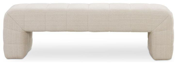 Verity Oatmeal Upholstered Bed Bench