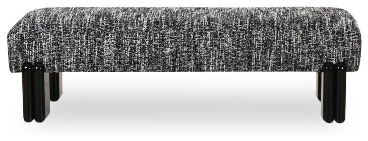 Priya Black Upholstered Bed Bench