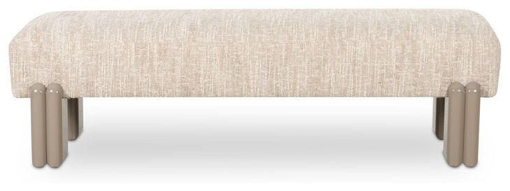 Priya Off White Upholstered Bed Bench