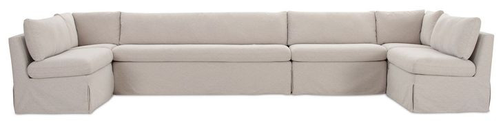 Fable Beige 6 Piece U Shape Modular Sectional